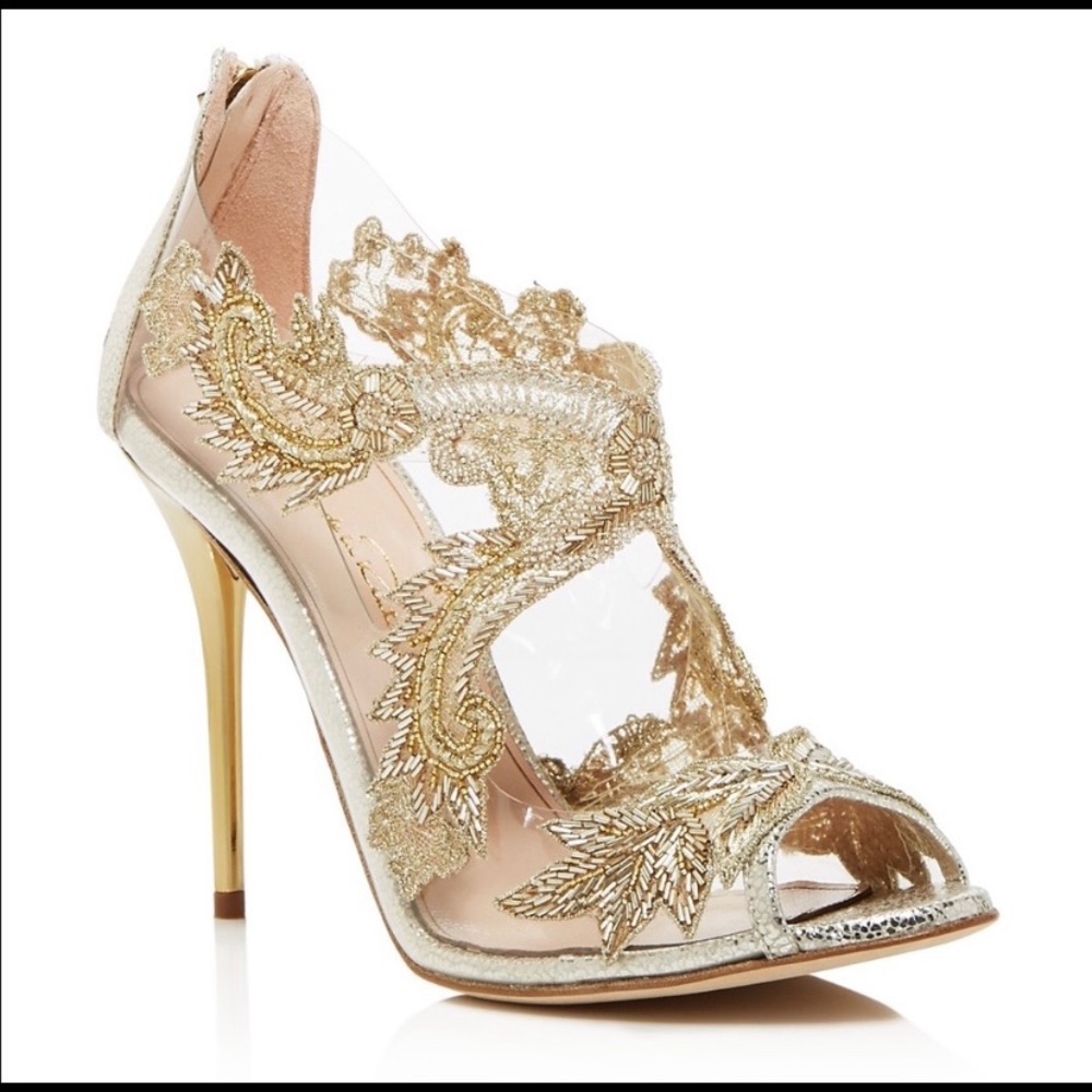 Oscar de la Renta Gold Ambria Sandals 39 1/2US 9.5